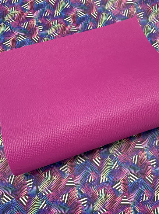 Neon Solid Faux Leather Sheets