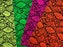Neon Snake Print Faux Leather