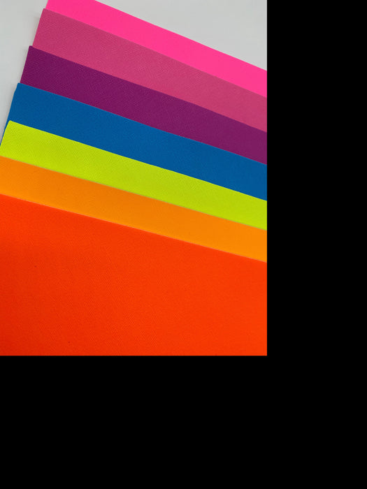 Neon Solid Faux Leather Sheets