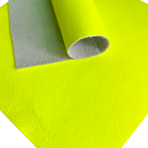 Neon Yellow Cowhide Leather Panel
