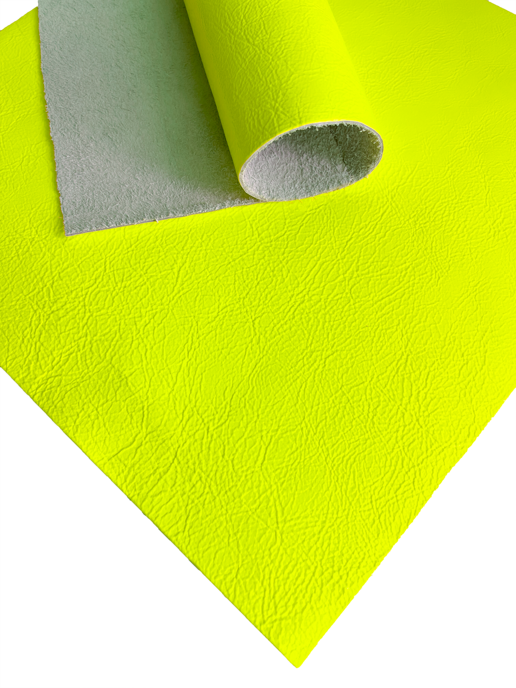 Neon Yellow Cowhide Leather Panel