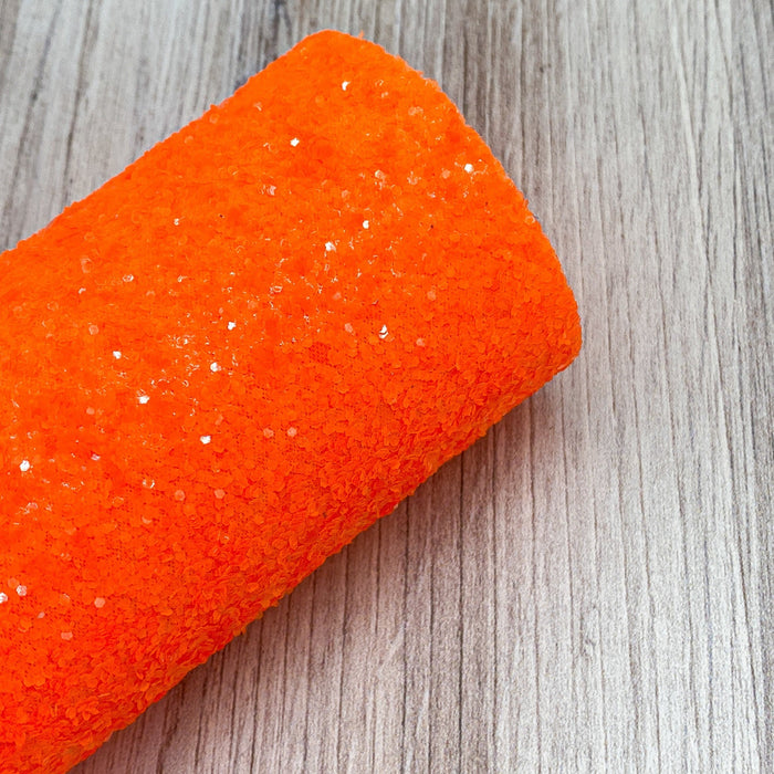 Orange Glitter Fabric Sheet