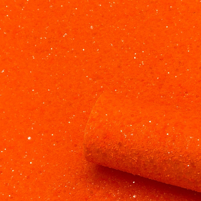 Orange Glitter Fabric Sheet