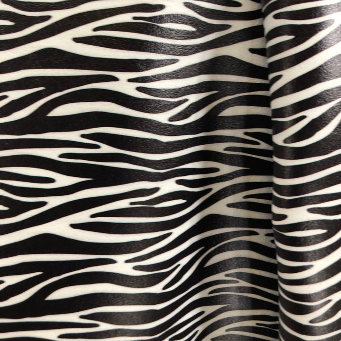 Zebra Printed Marine Vinyl Faux Leather
