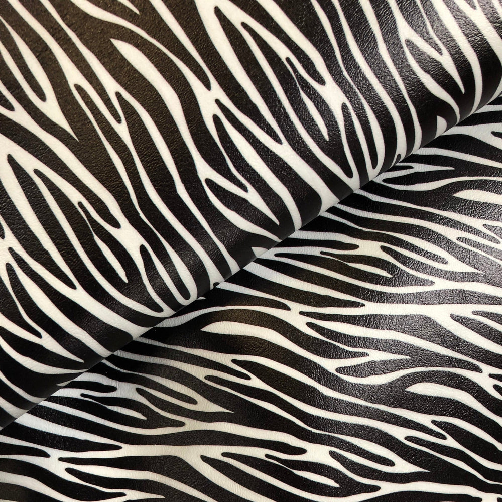 Zebra Printed Marine Vinyl Faux Leather