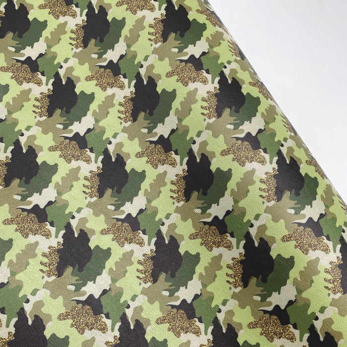 Glam Camo Marine Vinyl Faux Leather