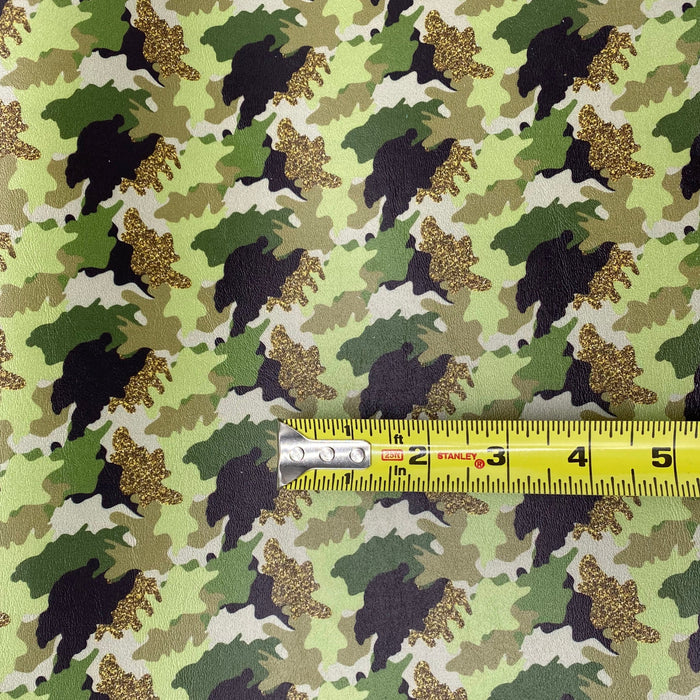 Glam Camo Marine Vinyl Faux Leather