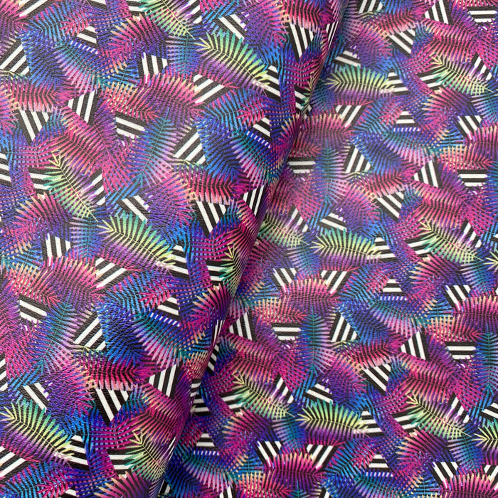 Tropical Geometric Printed Marine Vinyl Faux Leather