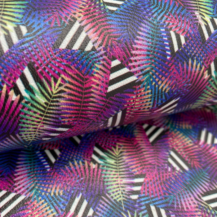 Tropical Geometric Printed Marine Vinyl Faux Leather