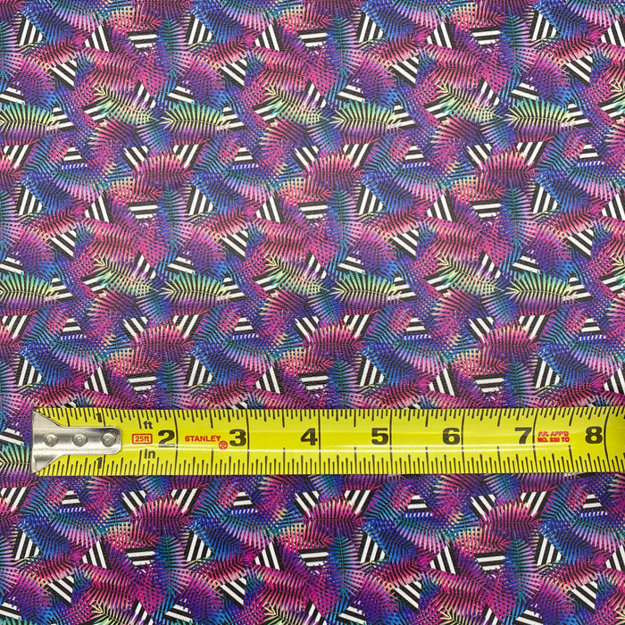 Tropical Geometric Printed Marine Vinyl Faux Leather