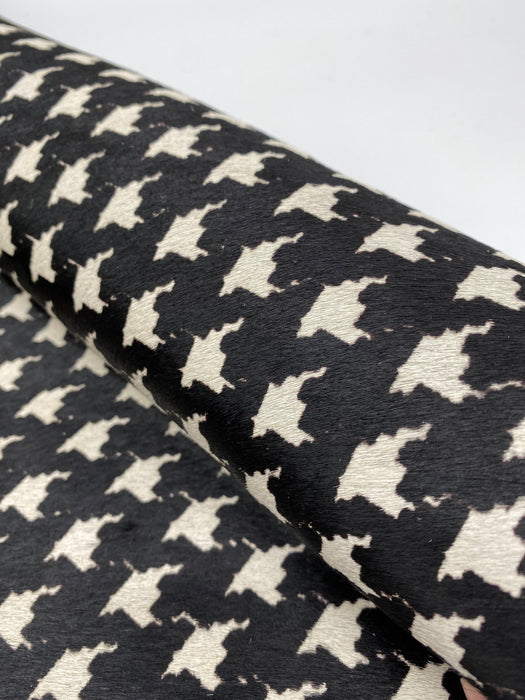 Houndstooth Hair On Cowhide Sides