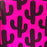 Hot Pink Saguaro Cactus Marine Vinyl Faux Leather