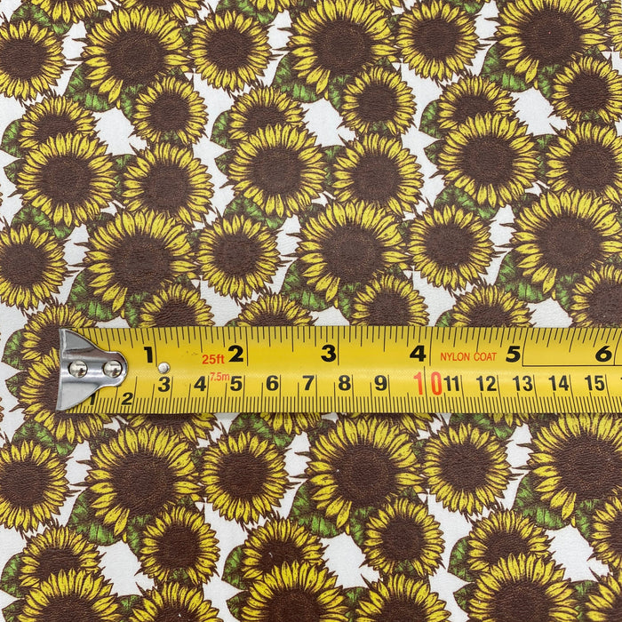 Vintage, Other, Vintage Fabric By The Yard Sunflower And Polka Dot Print