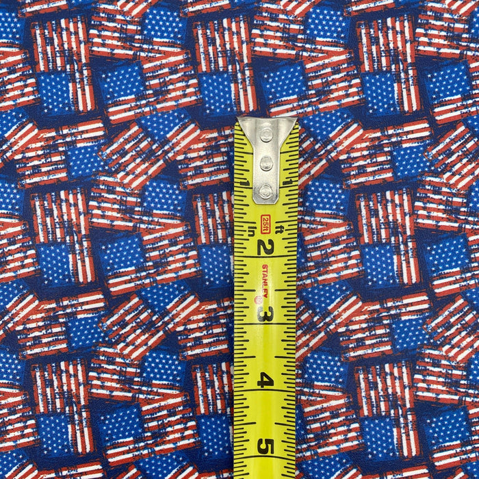 American Flag Pattern Printed Marine Vinyl Faux Leather