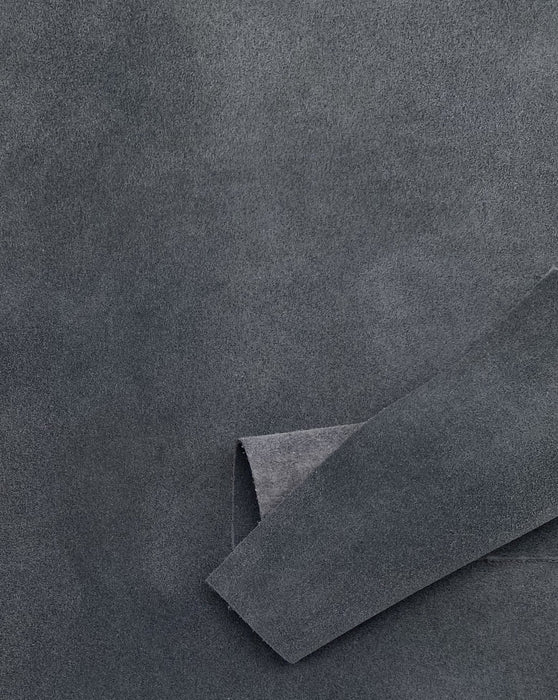 Dark Gray Italian Suede Leather Panels