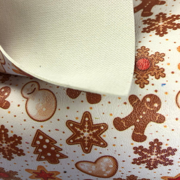 Holiday Cookies Marine Vinyl Faux Leather