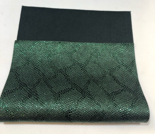 Metallic Snake Print Faux Leather