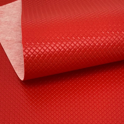 Embossed Faux Leather Sheet - Red