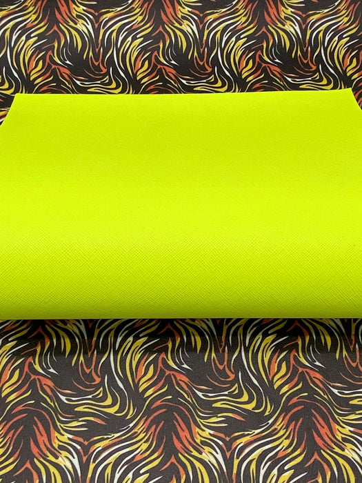 Neon Solid Faux Leather Sheets