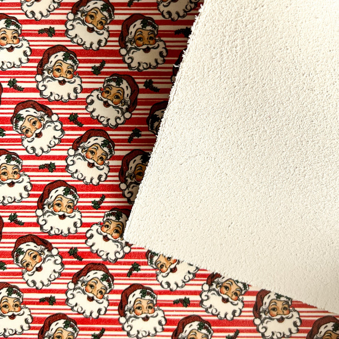 Santa Claus Striped Printed Leather