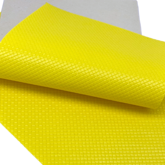 Embossed Faux Leather Sheet - Sunshine Yellow