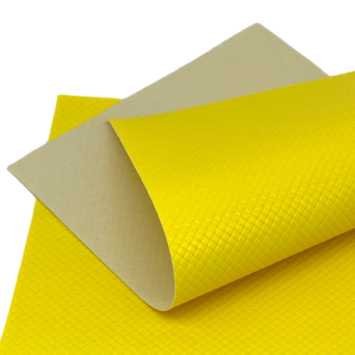 Embossed Faux Leather Sheet - Sunshine Yellow