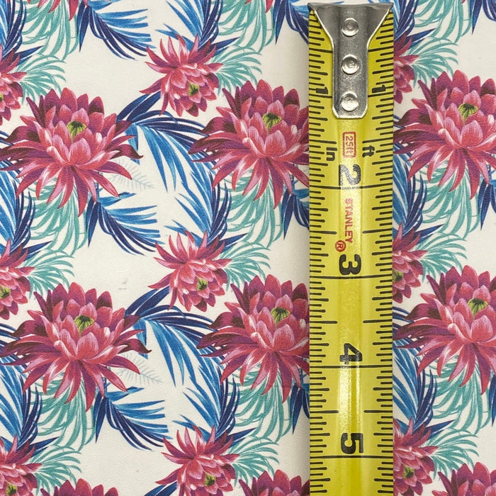 Tropical Urn Plant Printed Leather