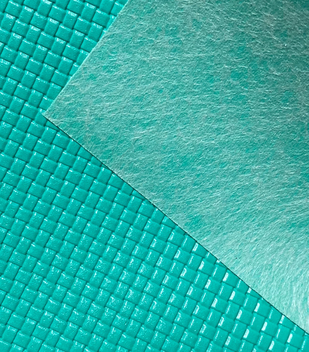 Embossed Faux Leather Sheet - Turquoise