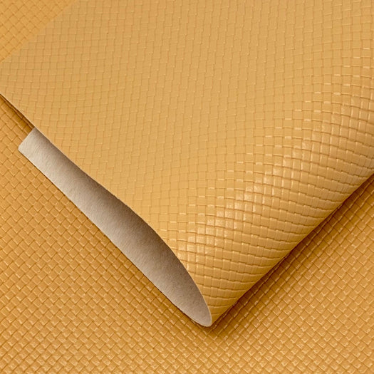 Embossed Faux Leather Sheet - Vanilla