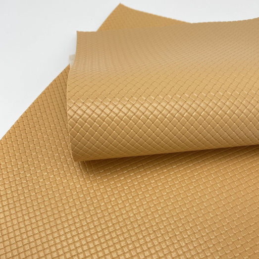 Embossed Faux Leather Sheet - Vanilla