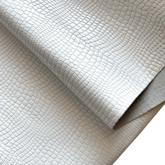 Reptile Embossed Sides - White