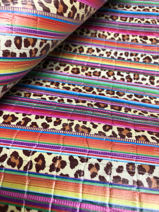 Partial Wild Serape Embossed Printed Leather 45” x 32”