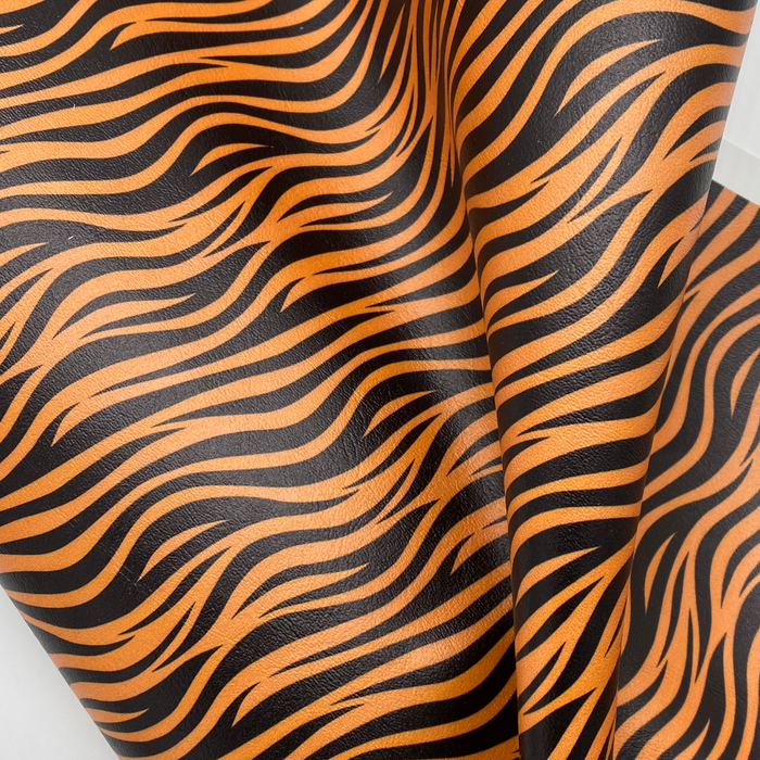 Tiger Stripe Printed Marine Vinyl Faux Leather