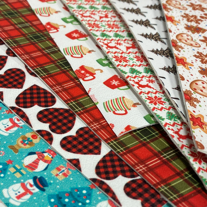 Holiday Printed Faux Leather Scrap Pack