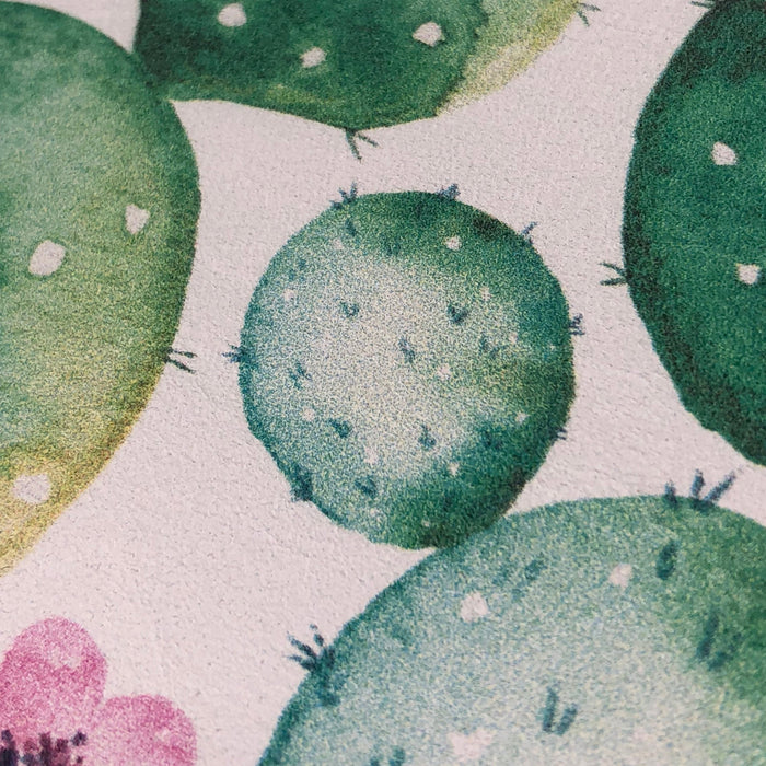 Watercolor Cactus Printed Leather