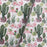 Flamingo Cacti Succulent Printed Leather