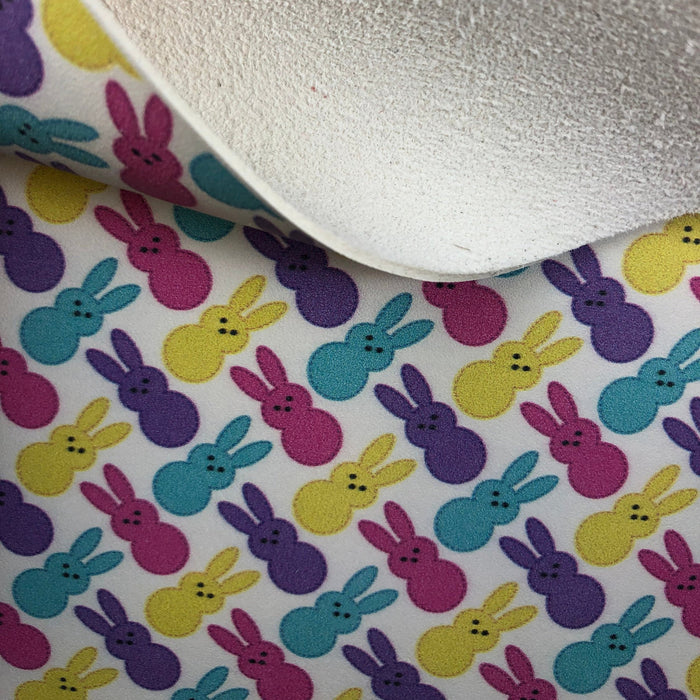 Marshmallow Bunnies Printed Leather