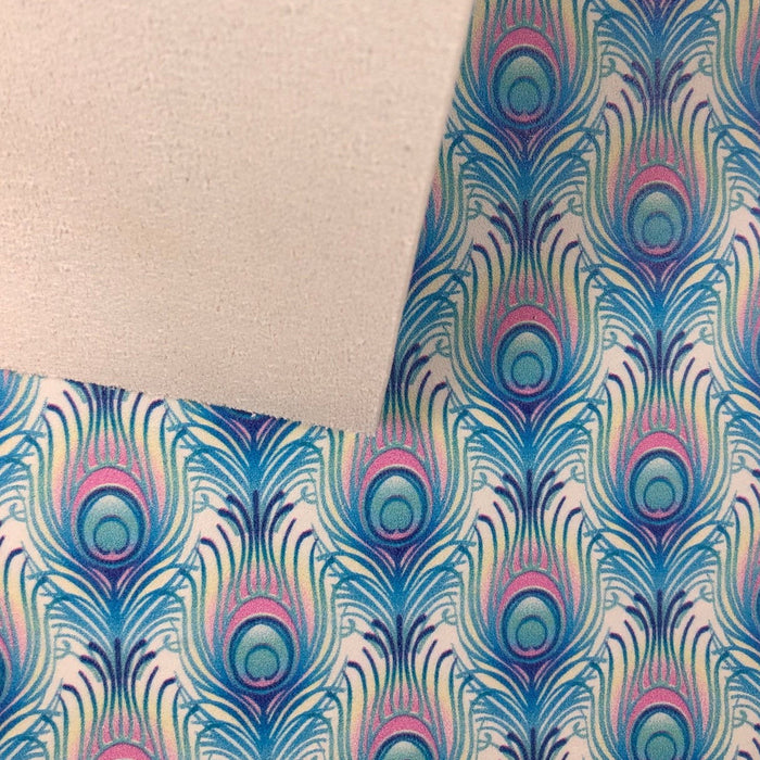 Peacock Feather Printed Leather