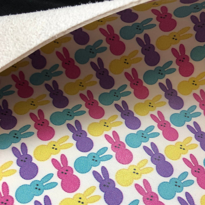 Marshmallow Bunnies Printed Leather