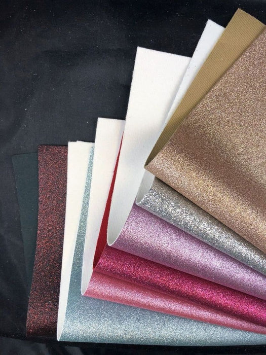 Smooth Glitter Faux Leather Sheet