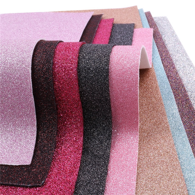 Smooth Glitter Faux Leather Sheet