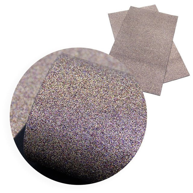 Smooth Glitter Faux Leather Sheet