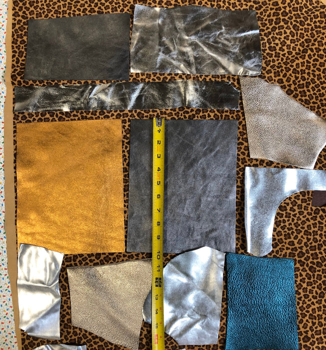 Metallic Leather Scrap - 8oz bag