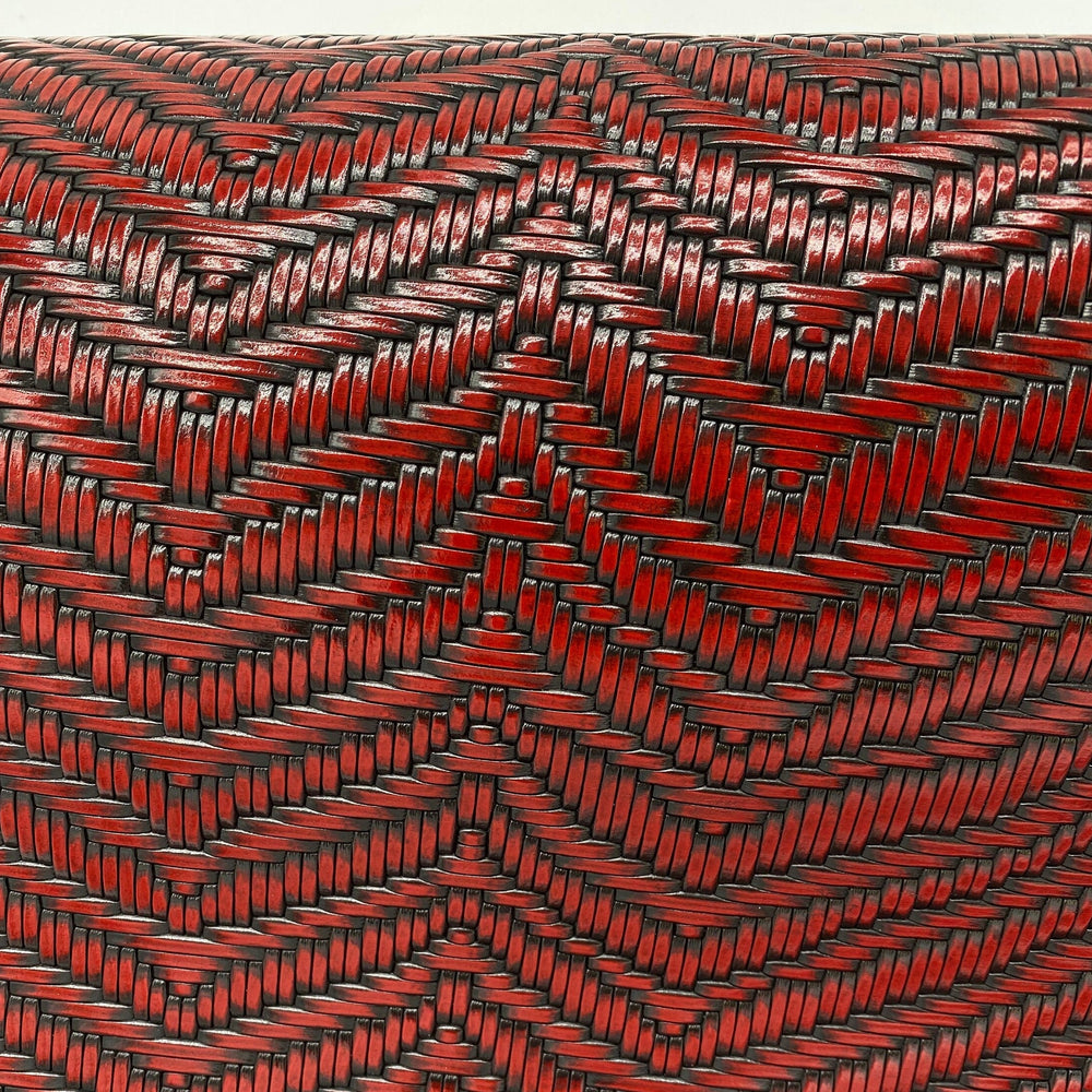 Basketweave Embossed Panel - Red