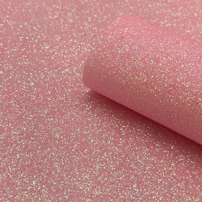 Cotton Candy Pink Extra Fine Glitter Faux Leather