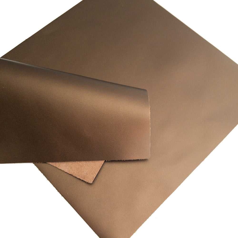 Bronze Cowhide Leather Panels - Smooth Grain