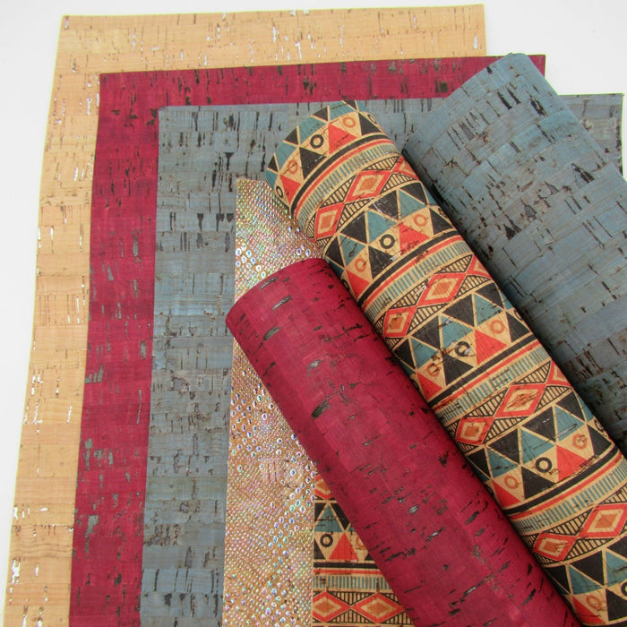 FLORAL Cork Fabric Sheet, Paper Thin Cork Fabric .60mm, Cork Sheet, Cork  Fabric, Full Sheet - 1128