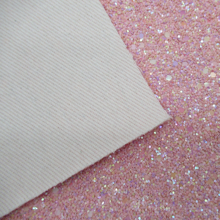 Seashell Light Pink Glitter Faux Leather Sheet
