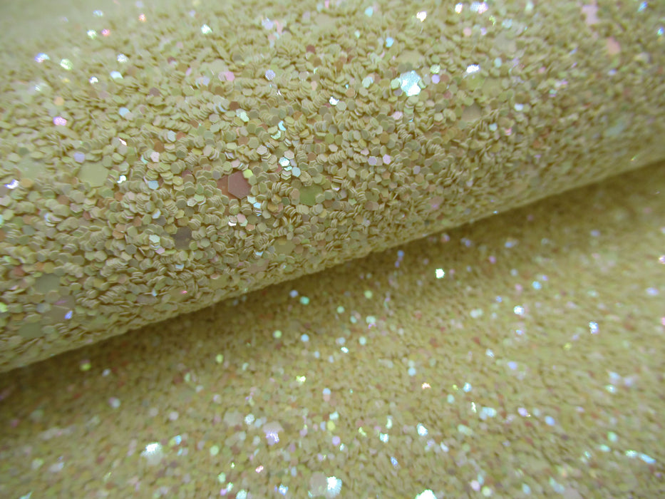 Sand Dollar Pale Glitter Faux Leather Sheet