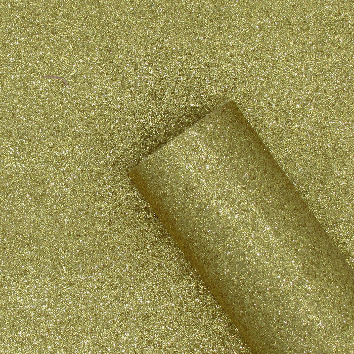 Gold Extra Fine Glitter Faux Leather Sheet